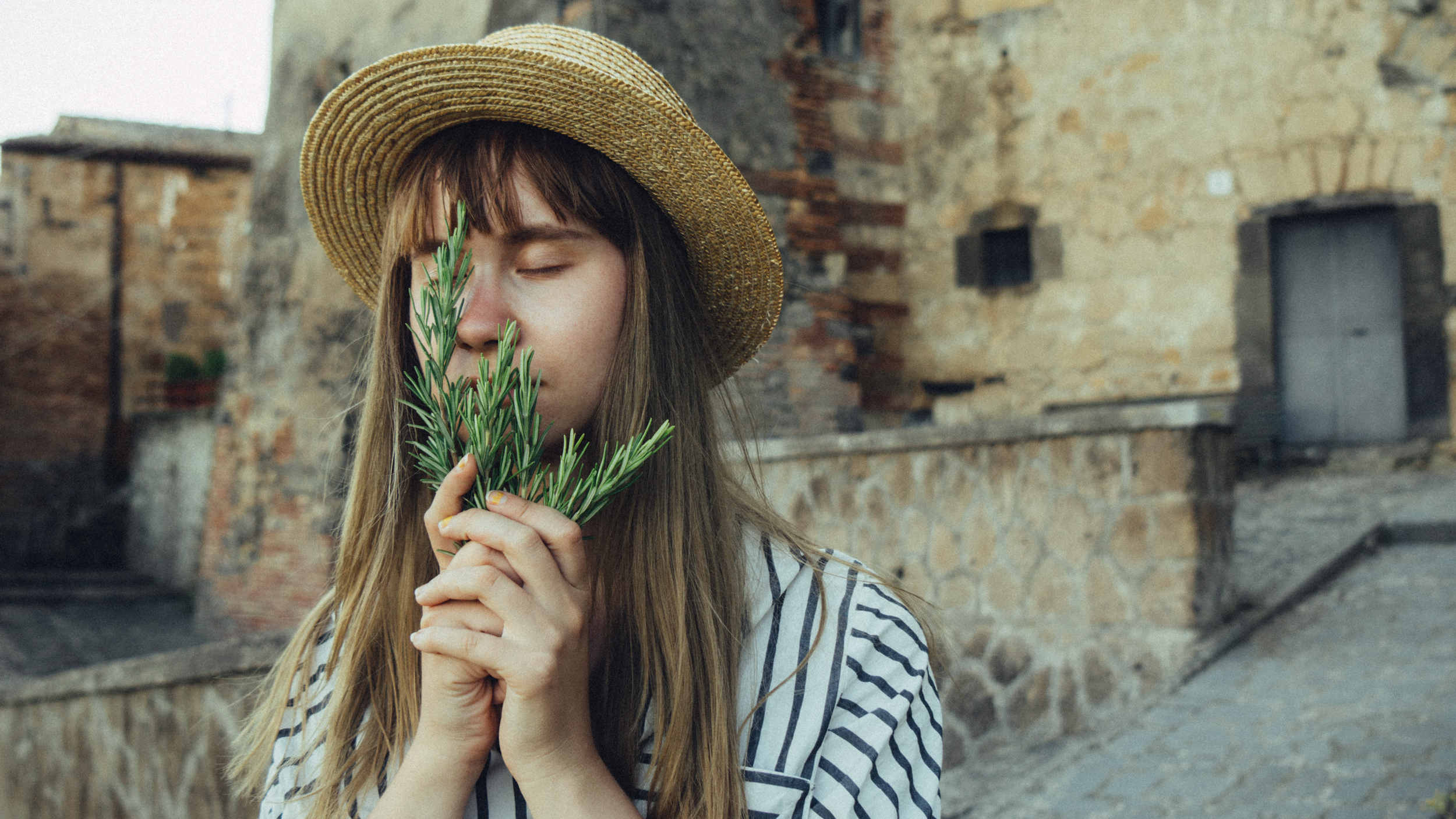 the smell of rosemary.